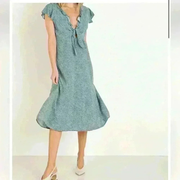 Auguste the Label Diamond Rumba Midi Dress Green size 4 - Picture 5 of 12